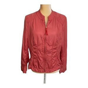 ZENERGY by CHICO’S Pink Rose Fitted Windbreaker Jacket Size 1 / medium